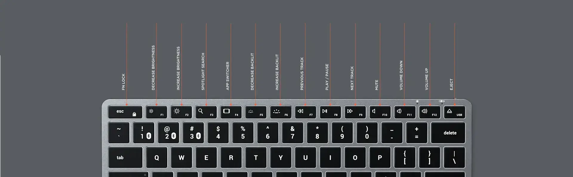 Клавіатура Satechi Slim X1 Bluetooth Backlit Keyboard (ST-BTSX1M)
