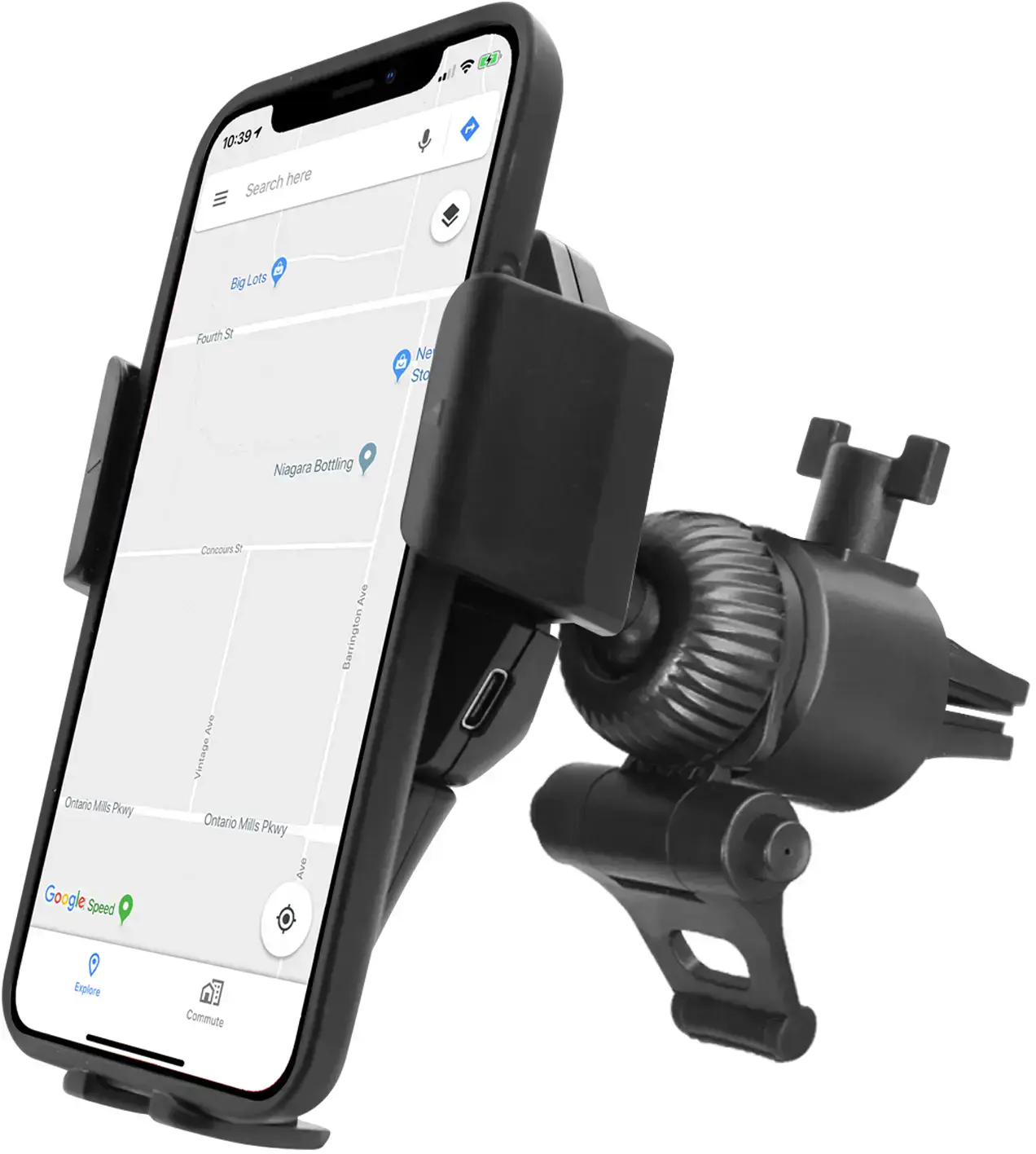 Автотримач для смартфона Macally Car Holder Wireless Charger Air Vent (MVENTQI)