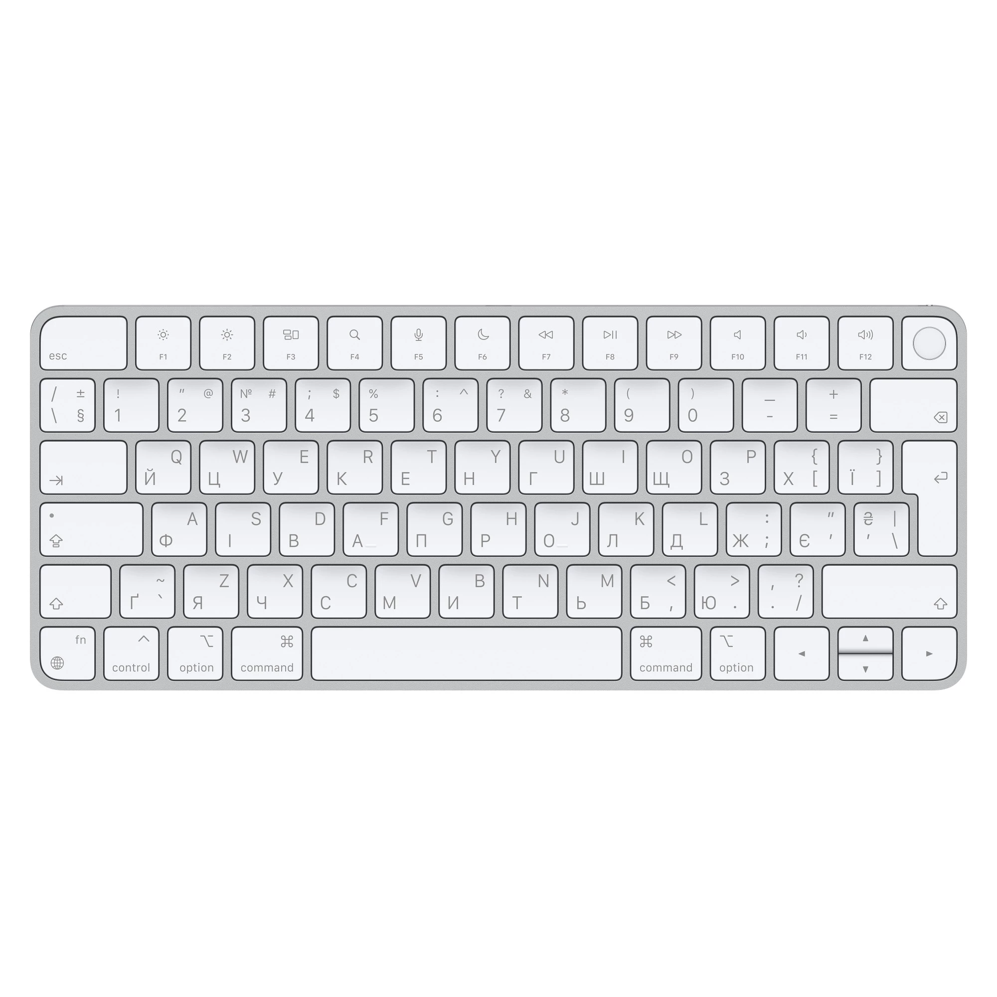 Apple Magic Keyboard with Touch ID for Mac models with Apple silicon - Ukrainian (MK293UA/A) | украинская раскладка