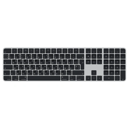 Клавиатура Apple Magic Keyboard with Touch ID and Numeric Keypad for Mac models with Apple silicon [Lightning] - Ukrainian - Black Keys (MMMR3UA/A)