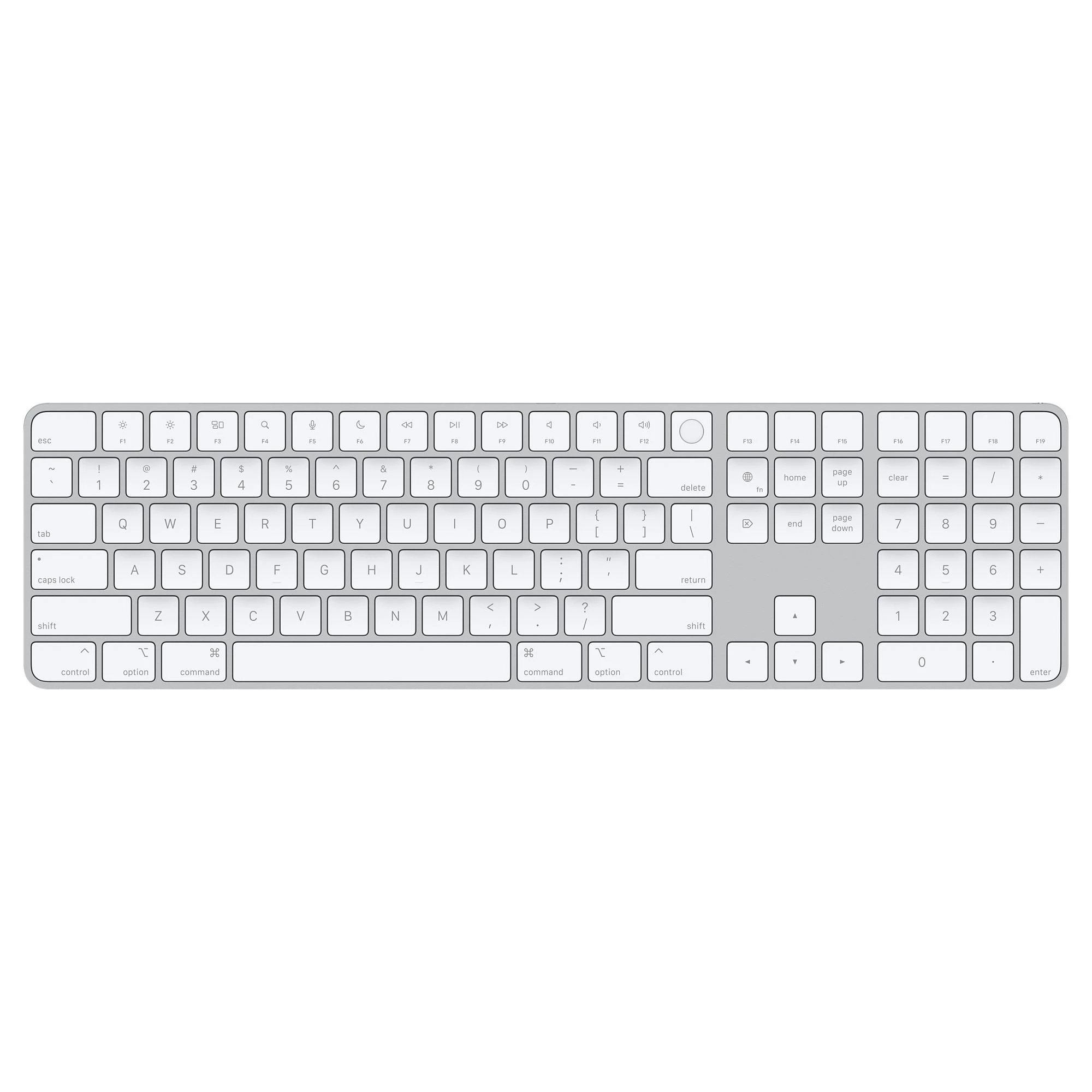 Apple Magic Keyboard with Touch ID and Numeric Keypad для Mac models with Apple silicon - White Keys (MK2C3) | англійська розкладка США