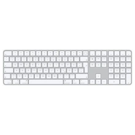 Клавіатура Apple Magic Keyboard with Touch ID and Numeric Keypad for Mac models with Apple silicon [Lightning] - German - White Keys (MK2C3D/A)