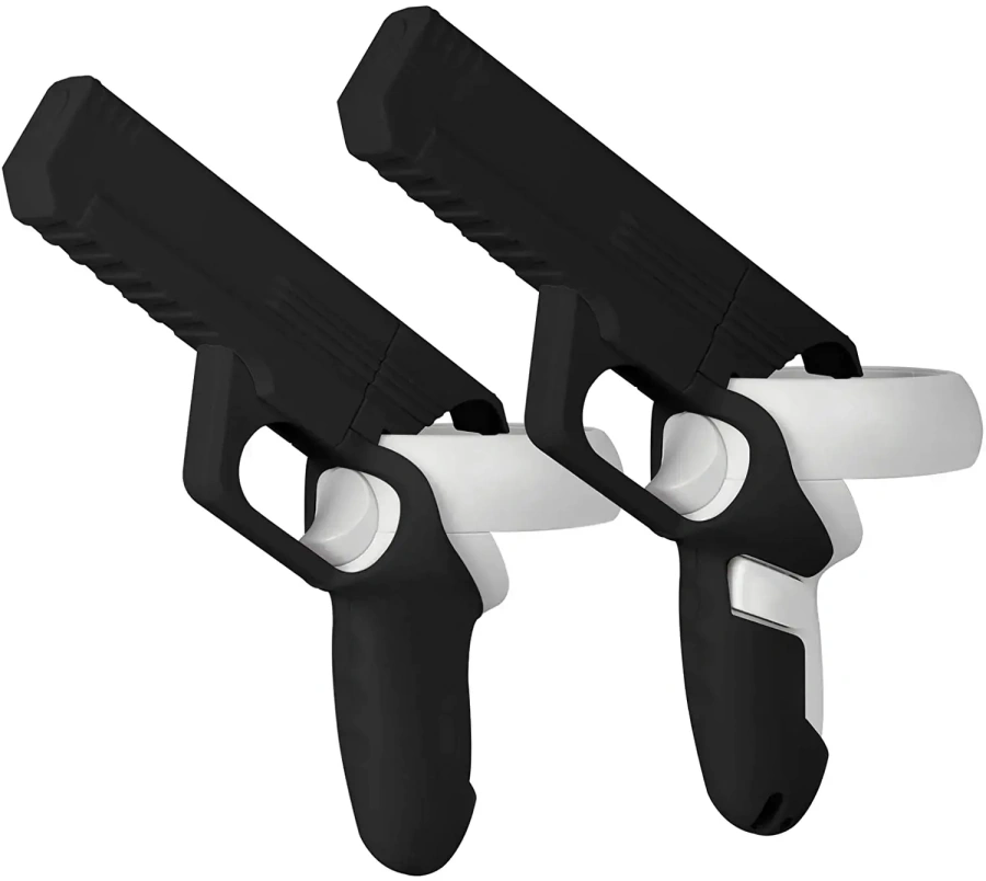 Игровой пистолет Eyglo VR для ручек сенсорного контроллера Oculus Quest 2 - Black