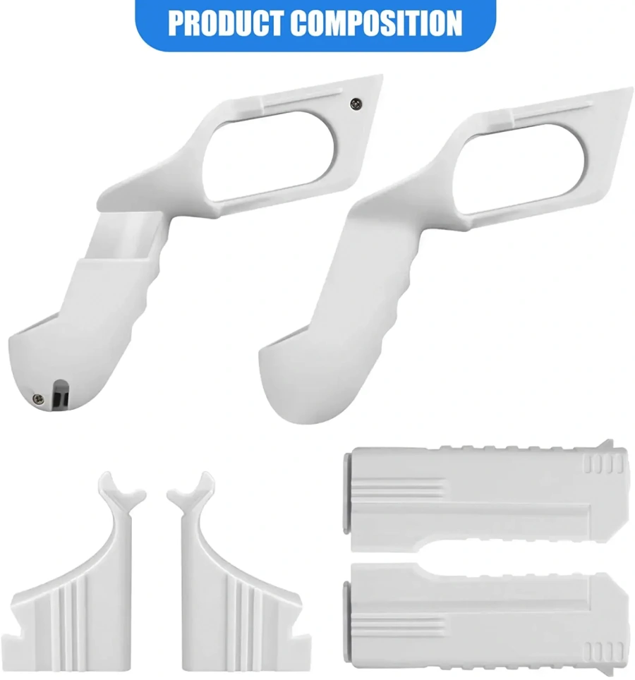 Игровой пистолет Eyglo VR для ручек сенсорного контроллера Oculus Quest 2 - White