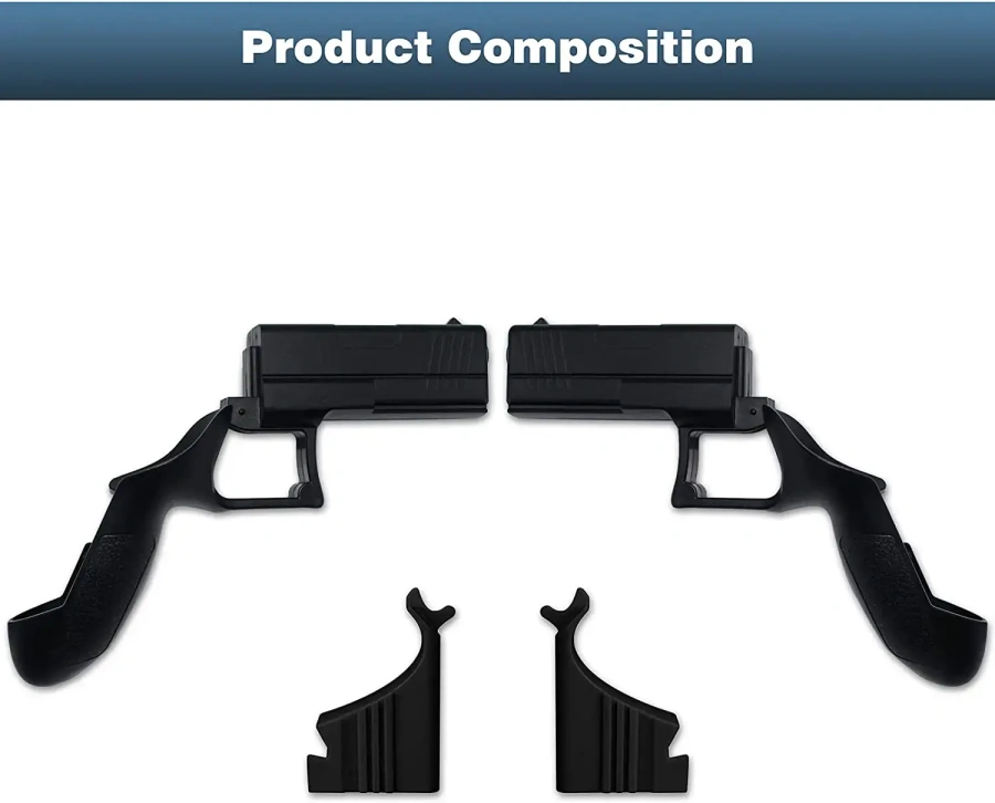 Игровой пистолет NexiGo VR для ручек сенсорного контроллера Oculus Quest 2 - Black