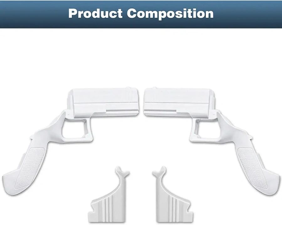 Игровой пистолет NexiGo VR для ручек сенсорного контроллера Oculus Quest 2 - White