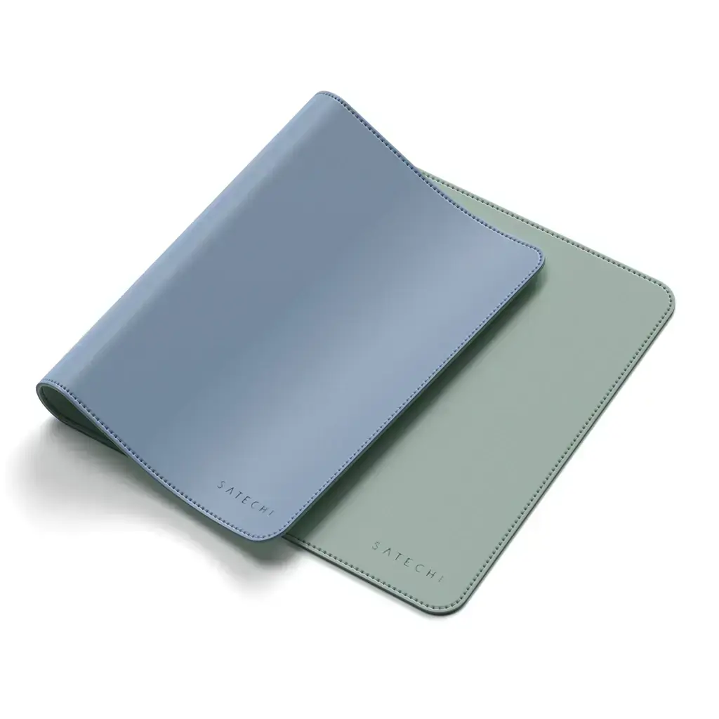 Двосторонній настільний килимок з Еко шкіри Satechi Dual Sided Eco Leather Deskmate Blue/Green (ST-LDMBL)
