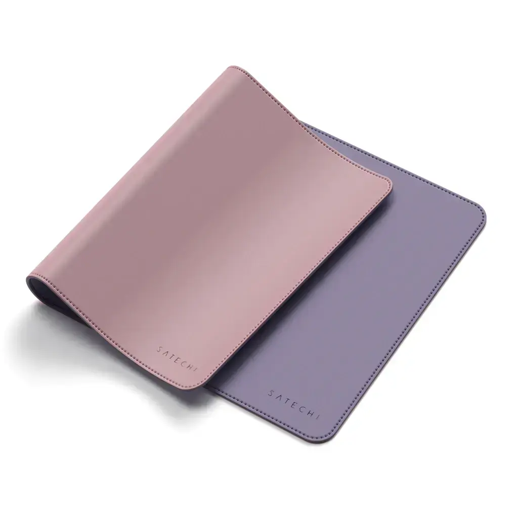 Двусторонний настольный коврик из Эко-кожи Satechi Dual Sided Eco Leather Deskmate Pink/Purple (ST-LDMPV)