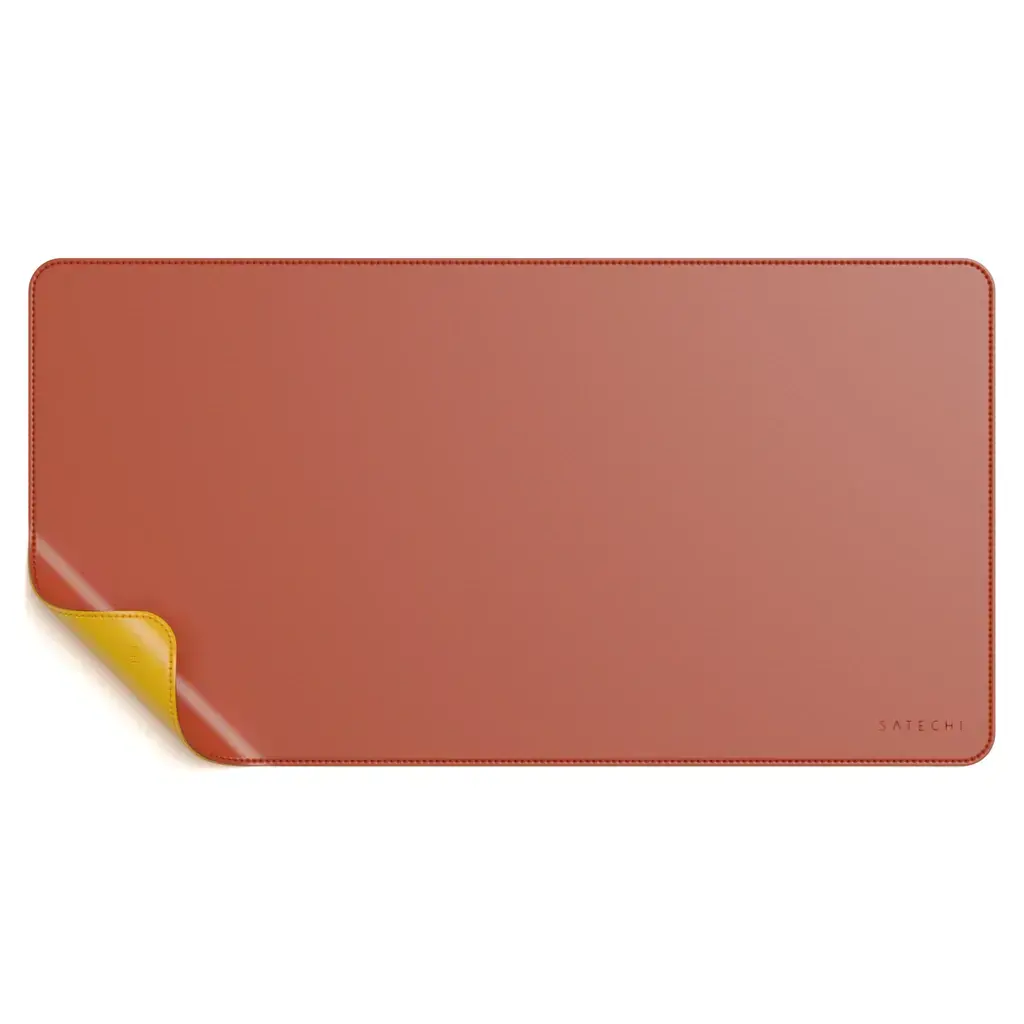Двосторонній настільний килимок з Еко шкіри Satechi Dual Sided Eco Leather Deskmate Yellow/Orange (ST-LDMYO)