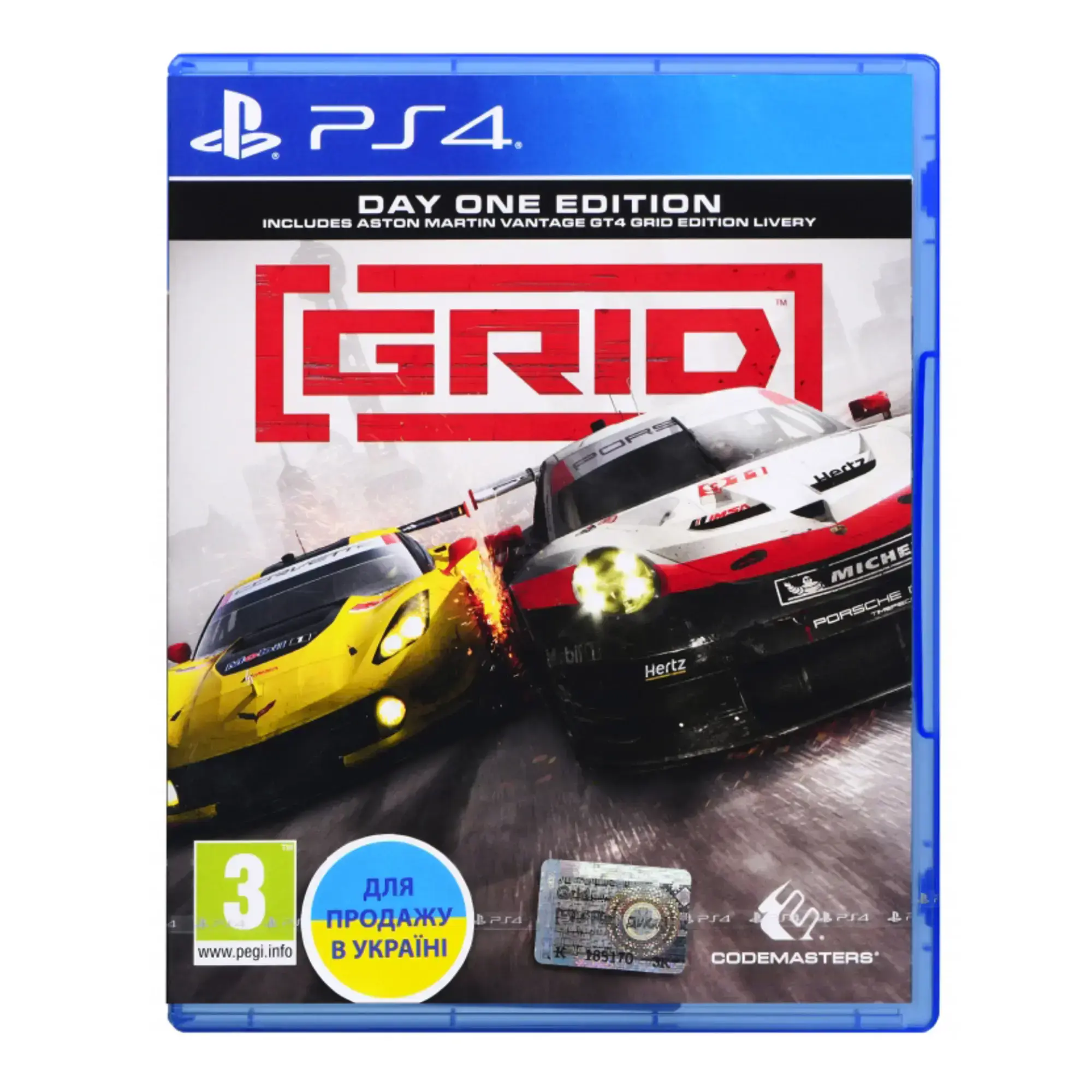 Диск с игрой GRID для PS4 (английская версия)