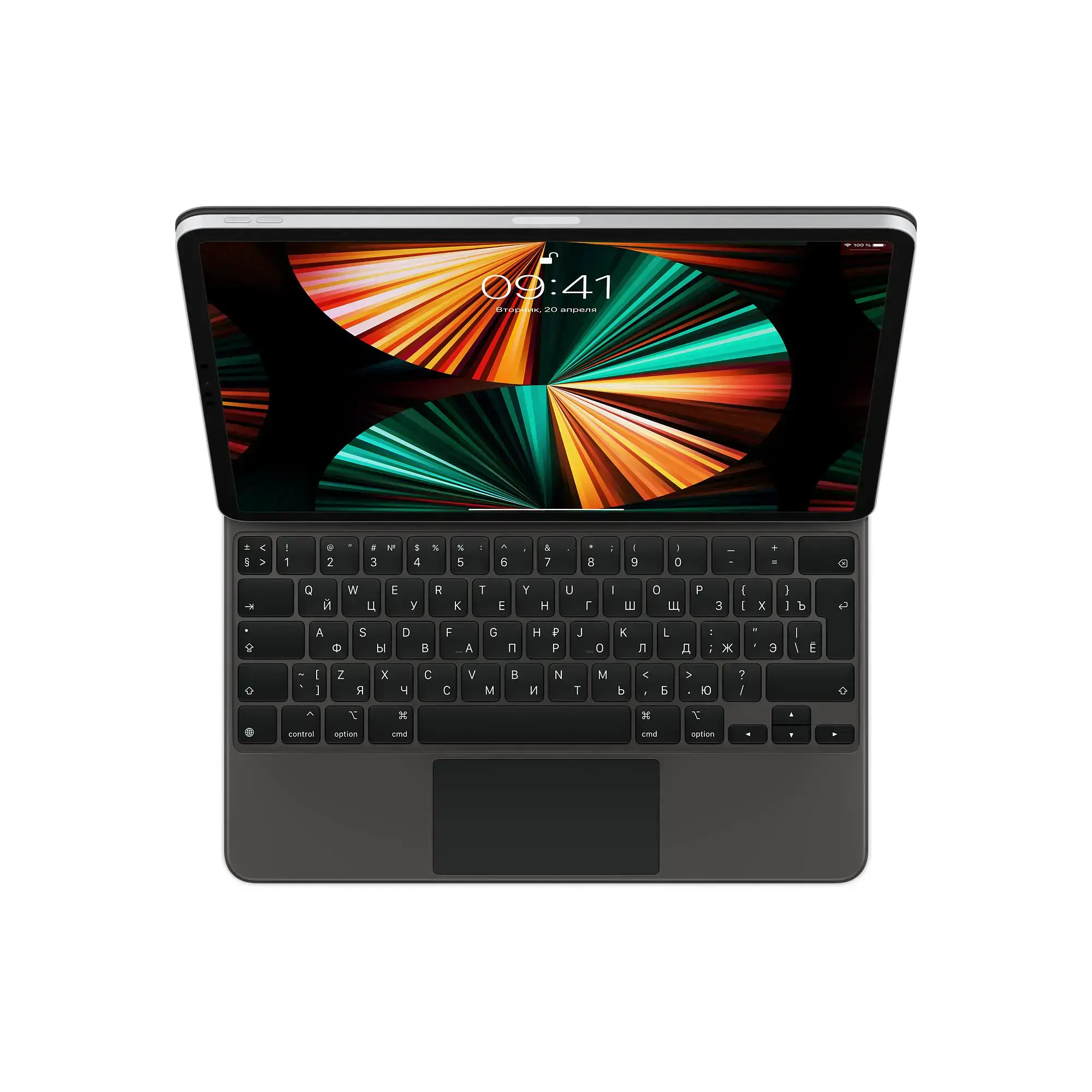 Чохол-клавіатура Apple Magic Keyboard for iPad Air 13" [M2] & iPad Pro 12.9" [3st - 6th generation] - Russian - Black (MJQK3RS/A) | російська розкладка