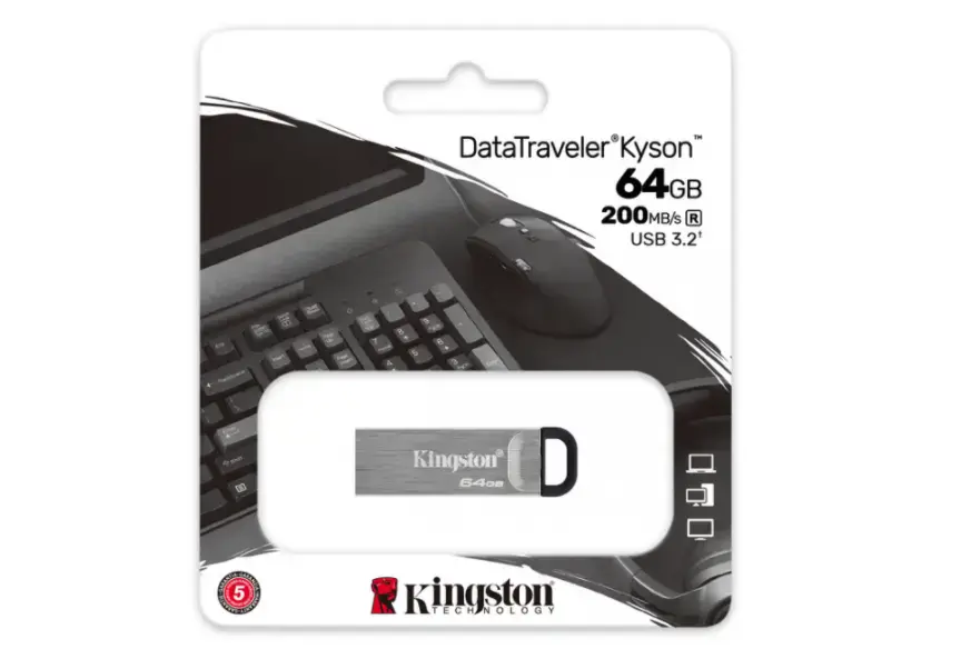 Kingston DataTraveler Kyson 64GB USB 3.2 Silver / Black (DTKN / 32GB)