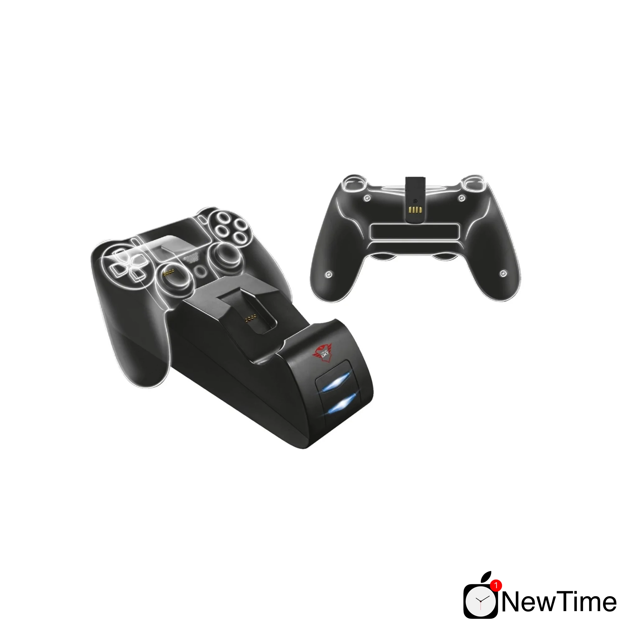 Зарядная станция Trust GXT 245 Duo Charging Dock для двух беспроводных геймпадов Sony DualShock 4