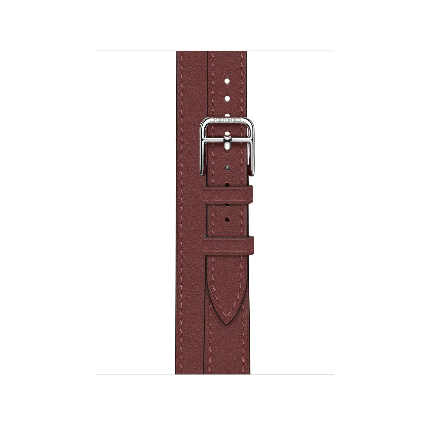 Apple Watch Hermès Series 7 GPS + Cellular 41mm Silver Stainless Steel Case (MKLK3) with Rouge H Attelage Double Tour (MKG23)