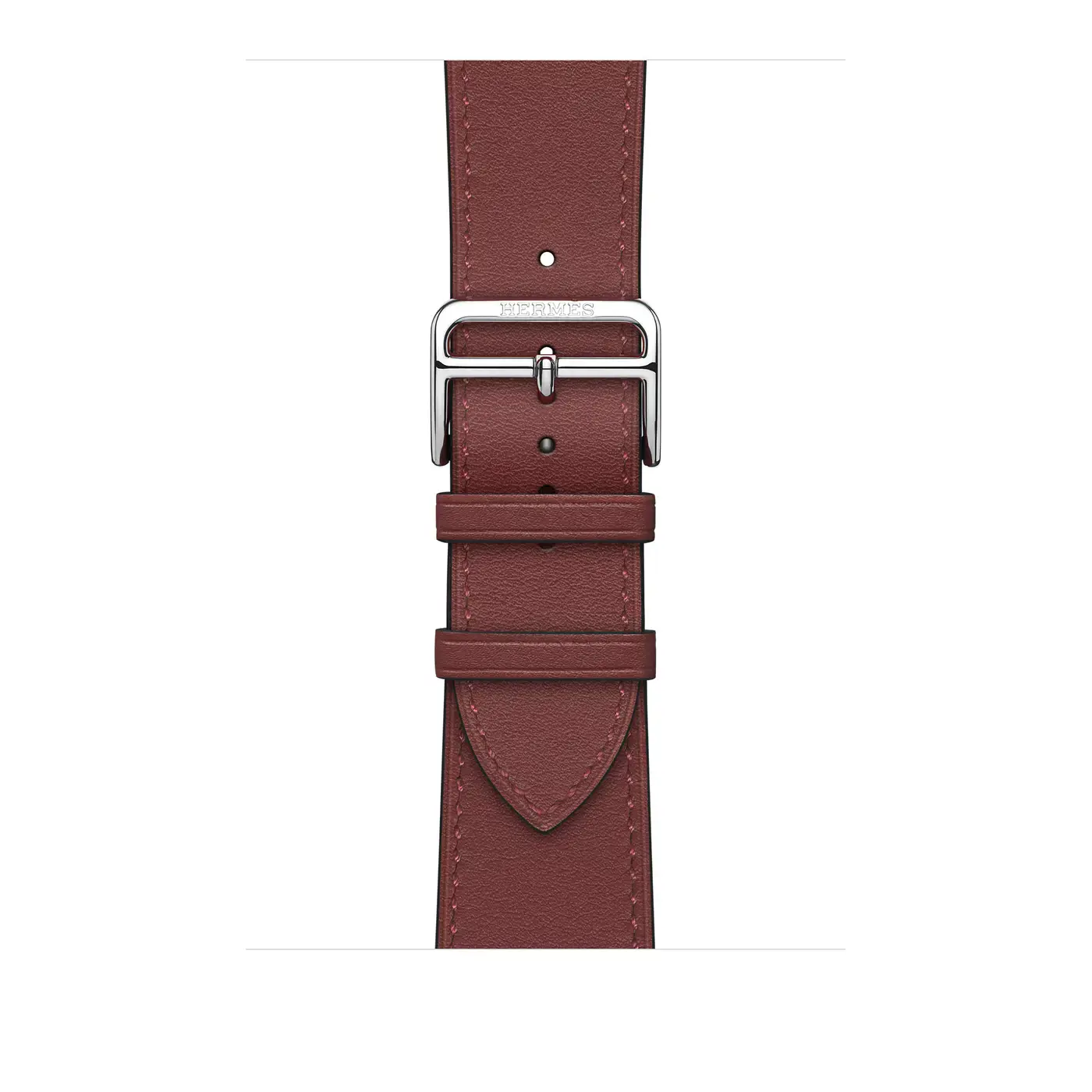 Apple Watch Hermès Series 7 GPS + Cellular 45mm Silver Stainless Steel Case (MKMG3) with Rouge H Swift Leather (MKGJ3)