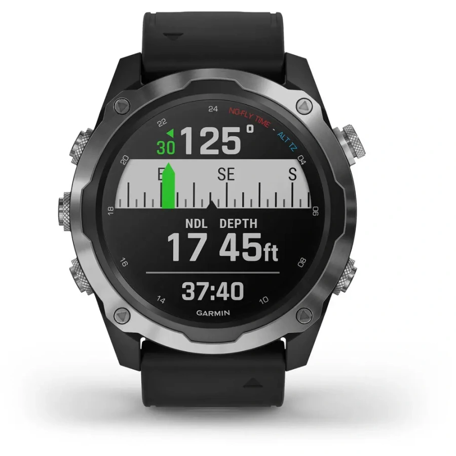 Смарт-годинник Garmin Descent Mk2 Stainless Steel with Black Band (010-02132-00)