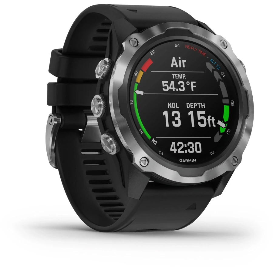 Смарт-годинник Garmin Descent Mk2 Stainless Steel with Black Band (010-02132-00)