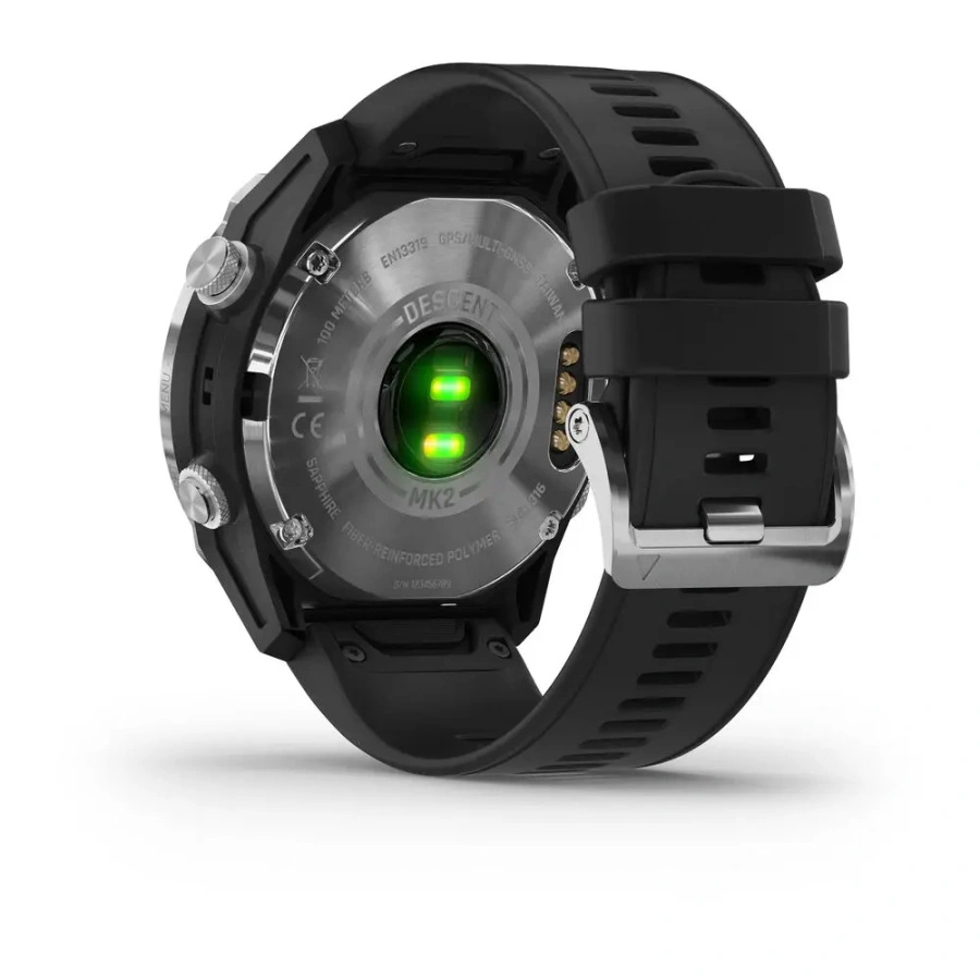 Смарт-годинник Garmin Descent Mk2 Stainless Steel with Black Band (010-02132-00)