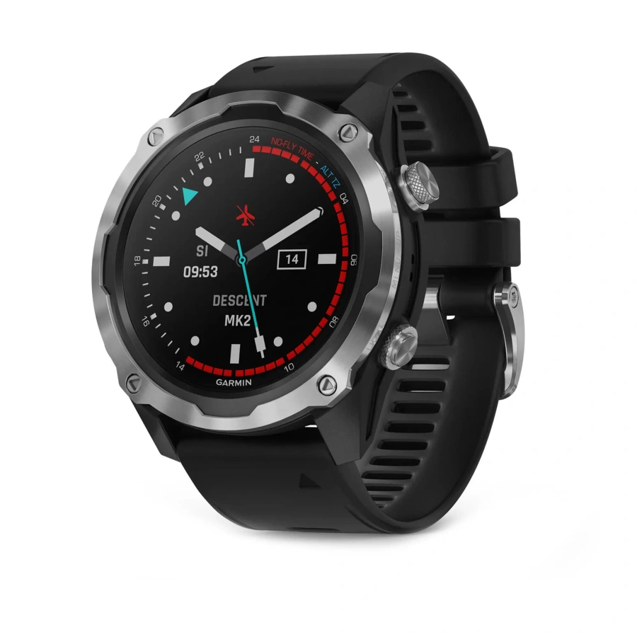 Смарт-годинник Garmin Descent Mk2 Stainless Steel with Black Band (010-02132-00)