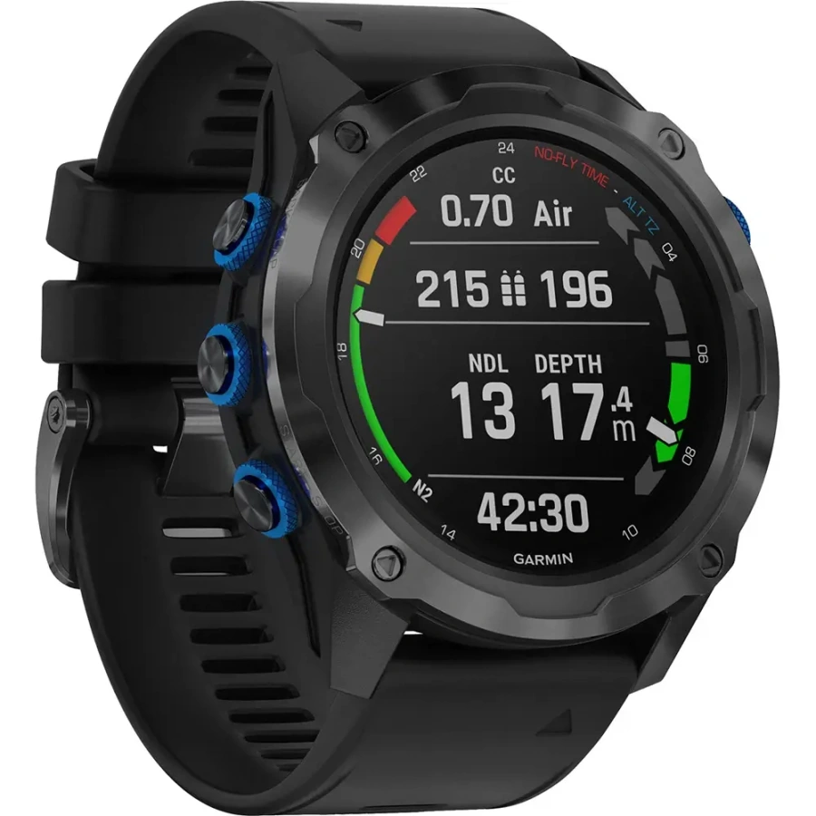 Годинник-навігатор для дайвінгу Garmin Descent Mk2i Titanium Carbon Grey та Titanium Band + датчик T1 (010-02132-12)