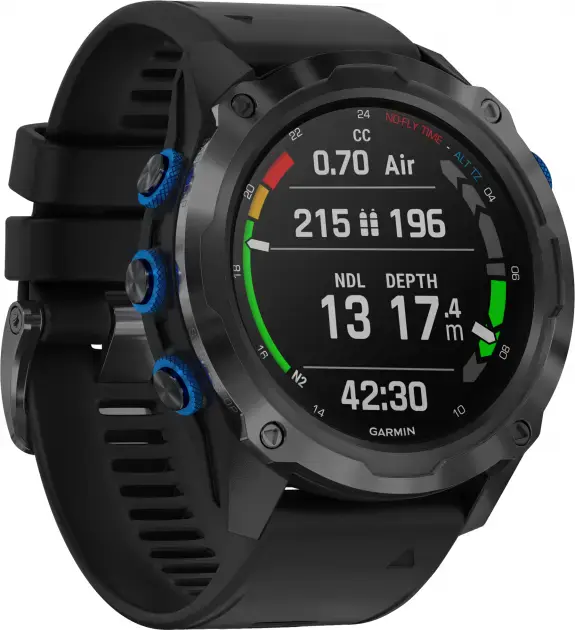 Смарт-годинник Garmin Descent Mk2i Titanium Carbon Gray DLC with Black Band (010-02132-01)