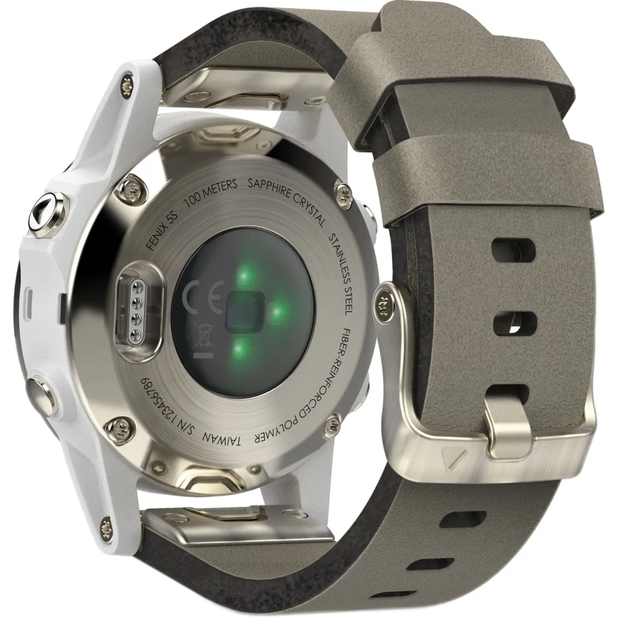 Смарт-годинник Garmin Fenix 5S Sapphire Champagne with Suede Band (010-01685-13)