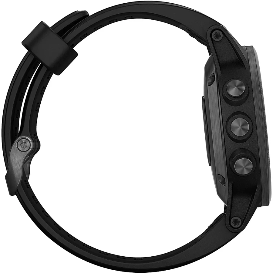 Смарт-годинник Garmin Fenix 5S Plus Sapphire Black with Black Band (010-01987-02)