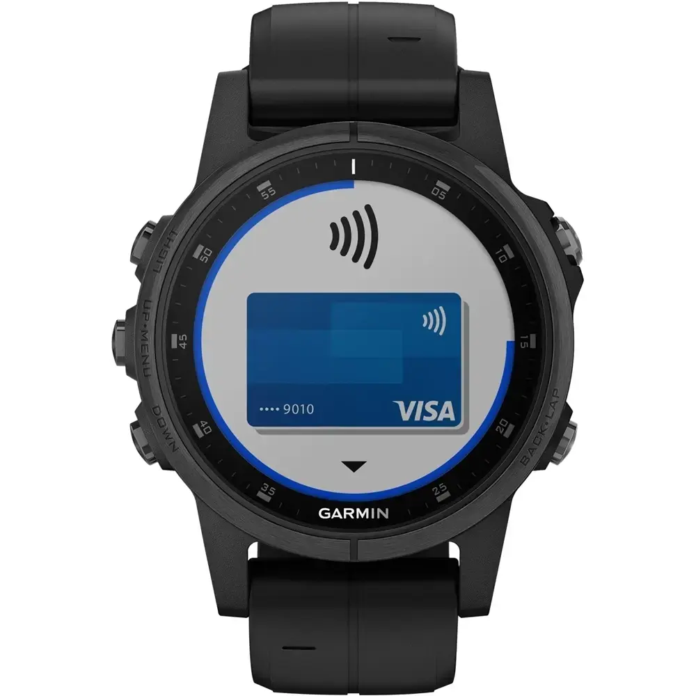 Смарт-часы Garmin Fenix 5S Plus Sapphire Black with Black Band (010-01987-02)