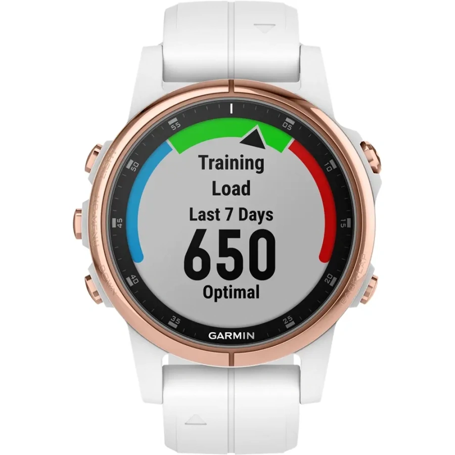 Смарт-годинник Garmin Fenix 5S Plus Sapphire Rose Gold-tone with Carrara White Band (010-01987-06)