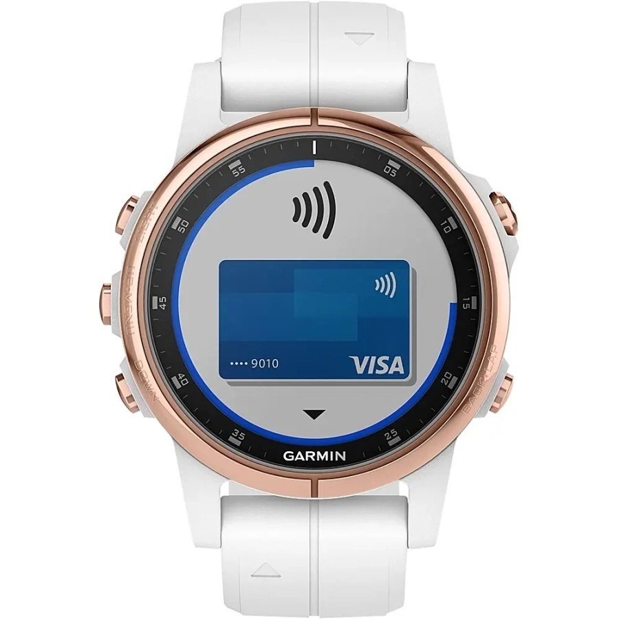 Смарт-годинник Garmin Fenix 5S Plus Sapphire Rose Gold-tone with Carrara White Band (010-01987-06)