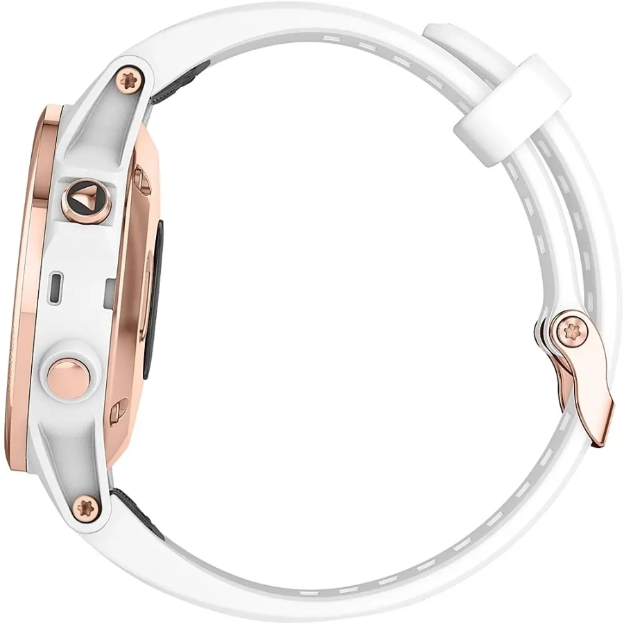 Смарт-годинник Garmin Fenix 5S Plus Sapphire Rose Gold-tone with Carrara White Band (010-01987-06)
