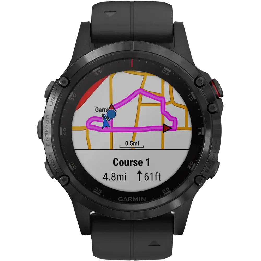 Смарт-часы Garmin Fenix 5 Plus Sapphire Black with Black Band (010-01988-00)