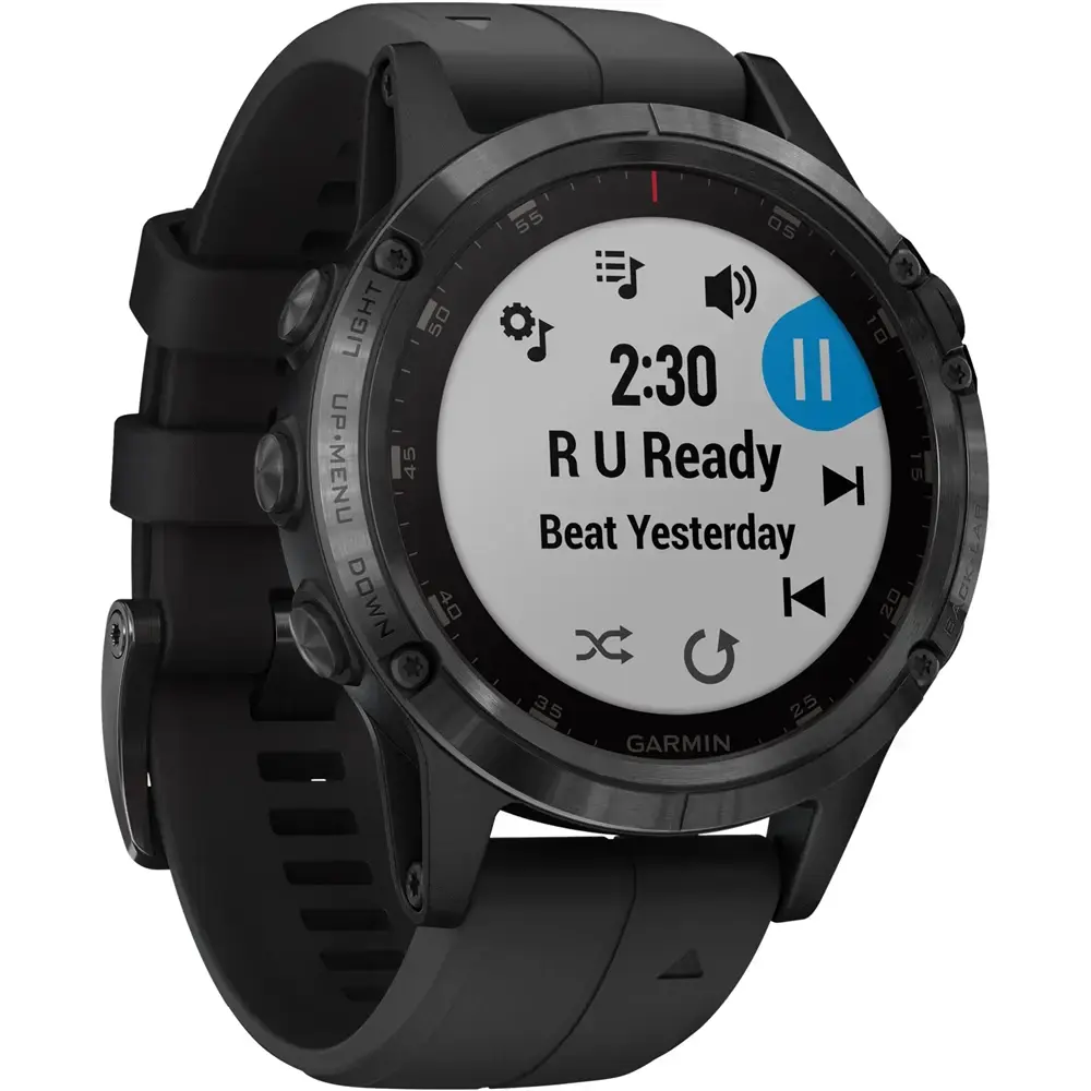 Смарт-часы Garmin Fenix 5 Plus Sapphire Black with Black Band (010-01988-00)