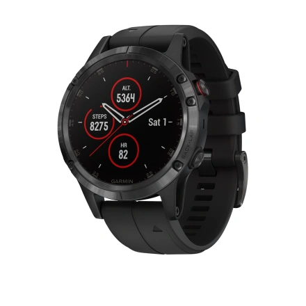 Смарт-годинник Garmin Fenix 5 Plus Sapphire Black with Black Band (010-01988-00)