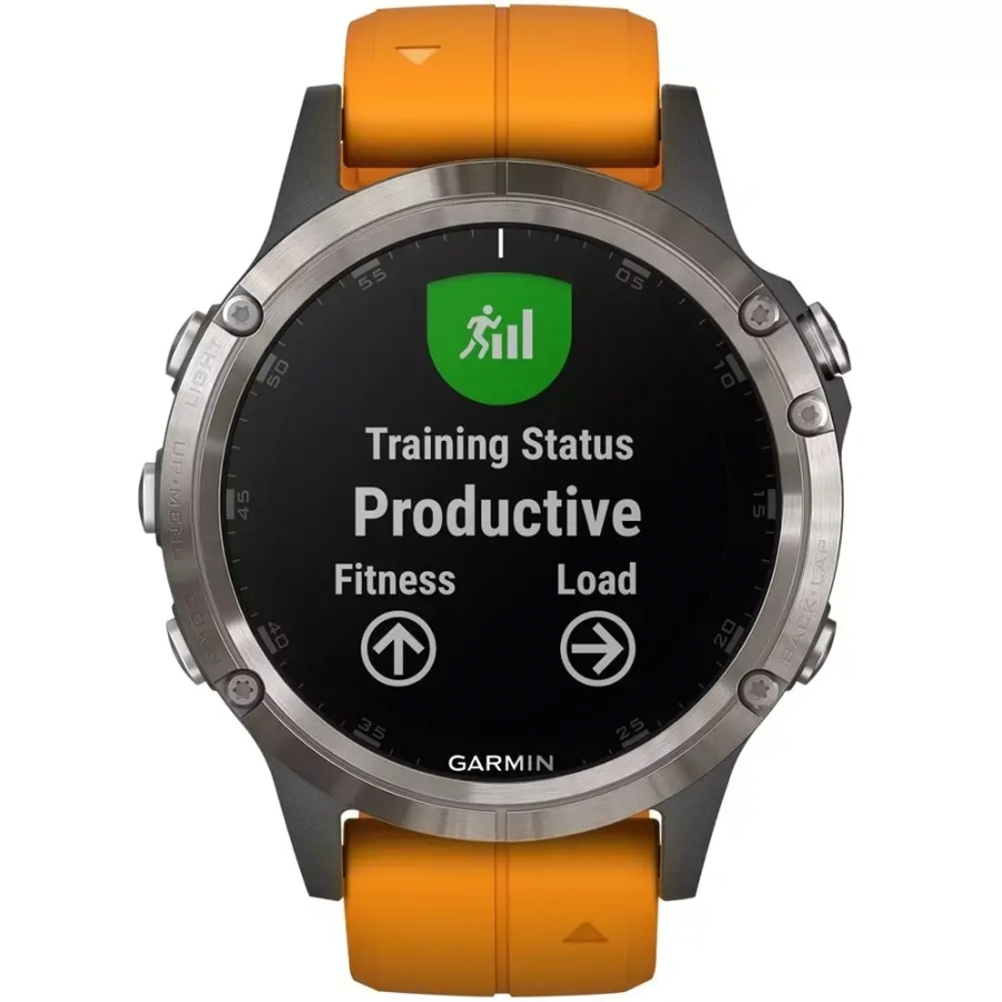 Смарт-годинник Garmin Fenix 5 Plus Sapphire Orange (010-01988-05)