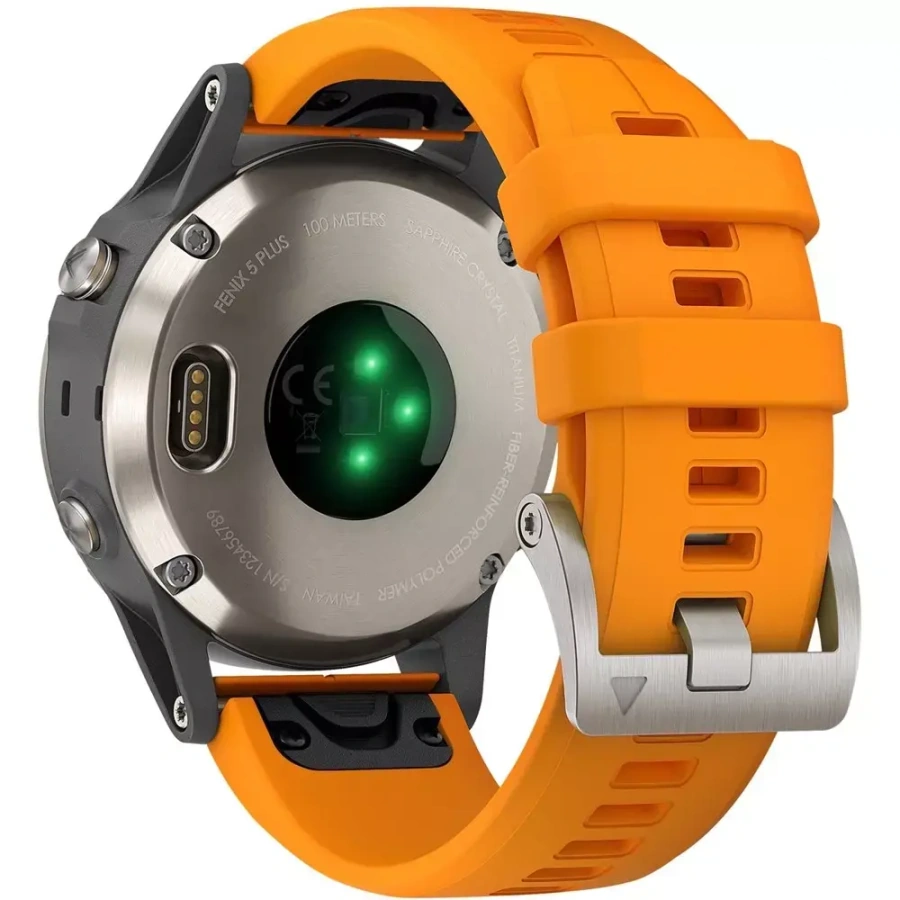 Смарт-годинник Garmin Fenix 5 Plus Sapphire Orange (010-01988-05)