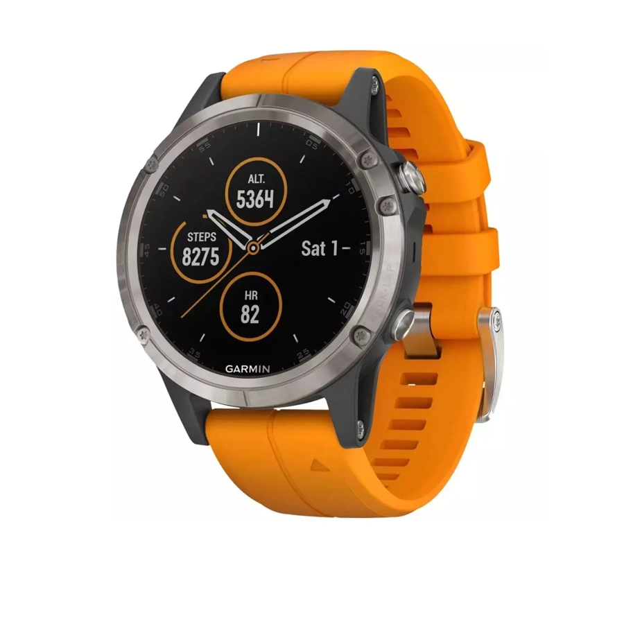 Смарт-годинник Garmin Fenix 5 Plus Sapphire Orange (010-01988-05)
