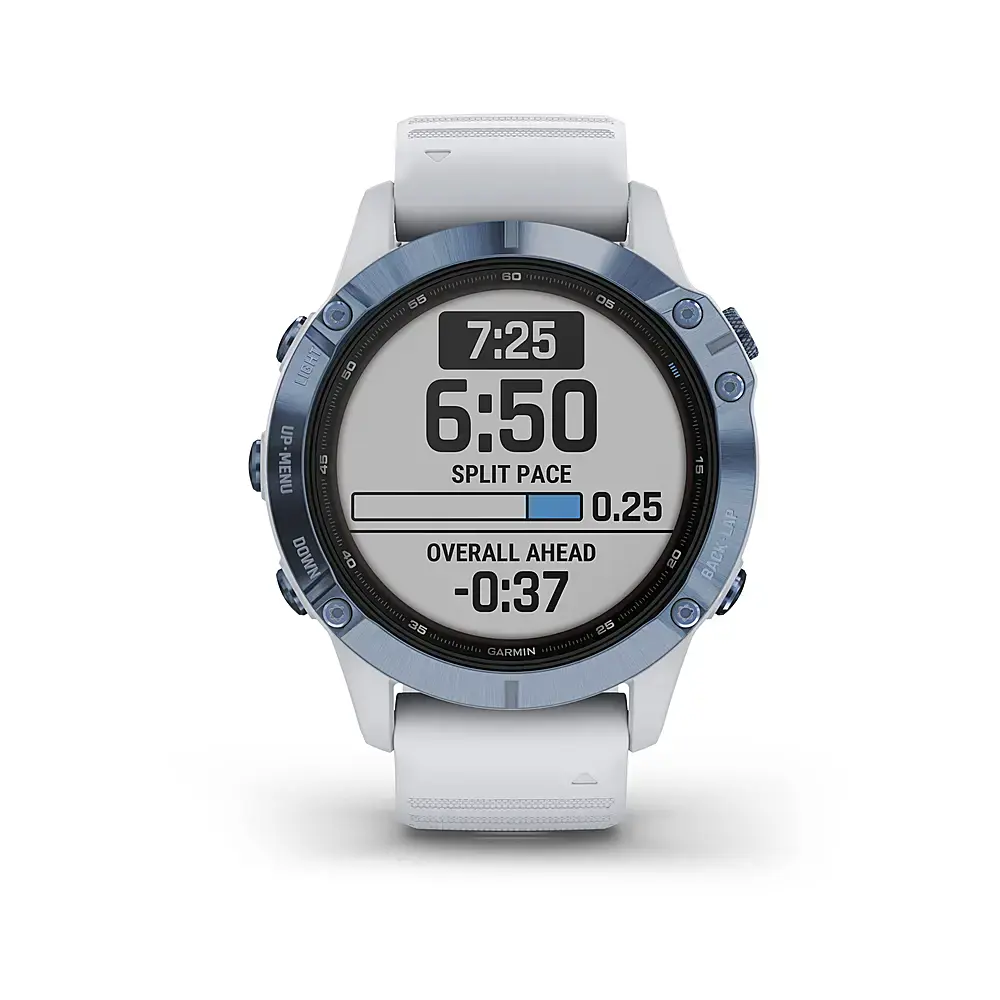 Смарт-часы Garmin Fenix 6 Pro Solar Edition Mineral Blue with Whitestone Band (010-02410-19/18)