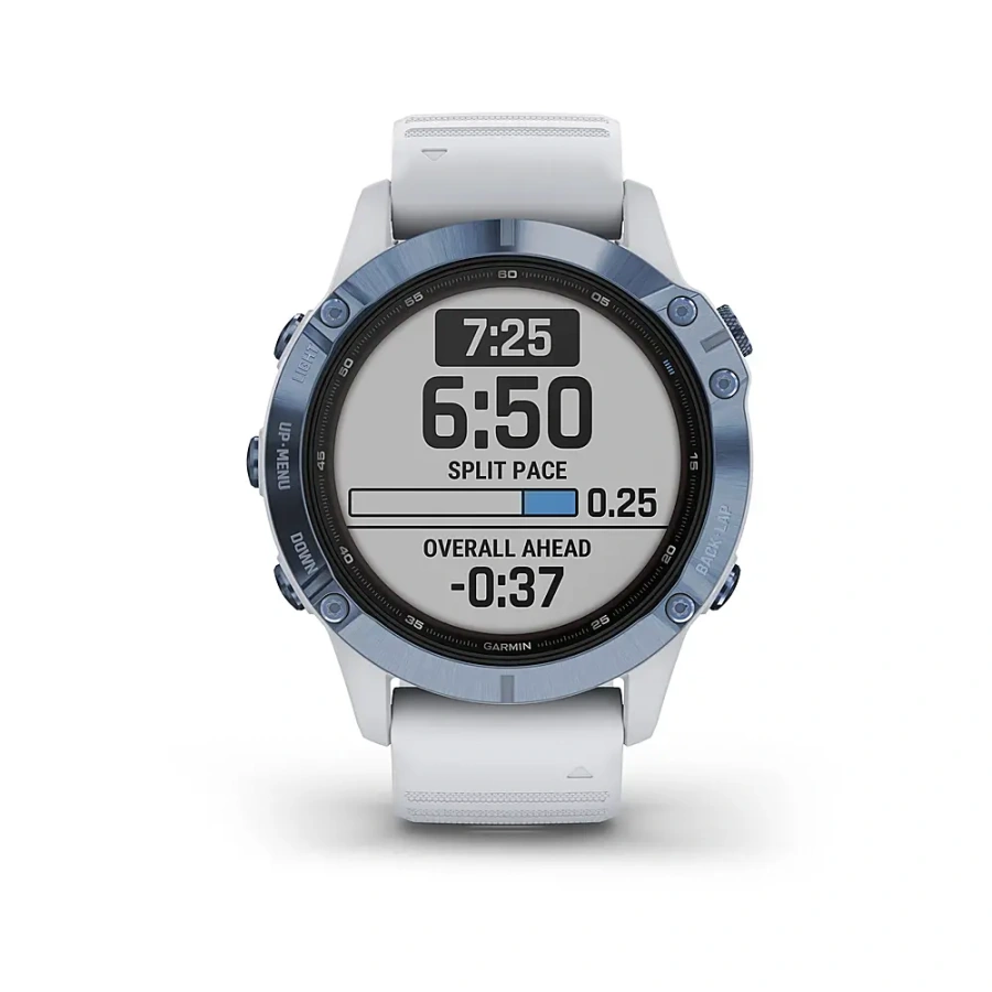 Смарт-годинник Garmin Fenix 6 Pro Solar Edition Mineral Blue with Whitestone Band (010-02410-19/18)