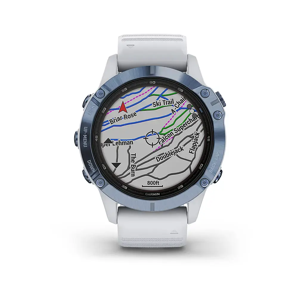 Смарт-часы Garmin Fenix 6 Pro Solar Edition Mineral Blue with Whitestone Band (010-02410-19/18)