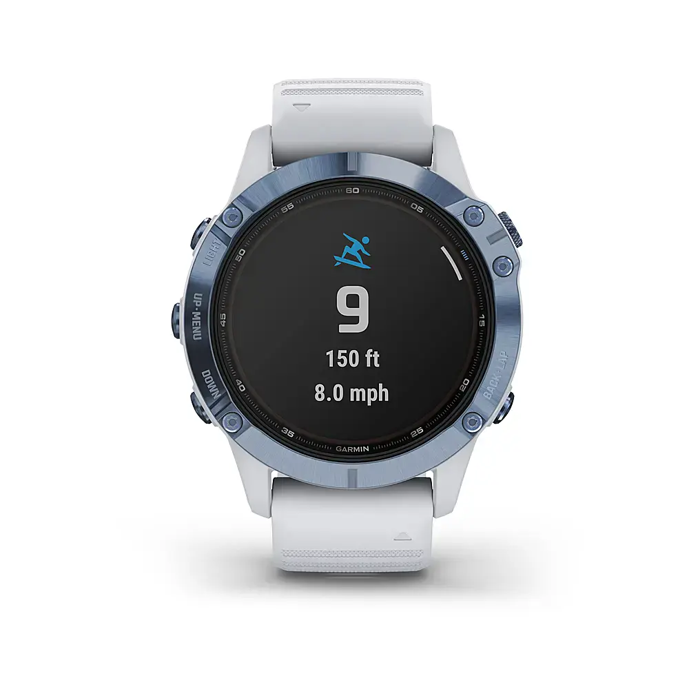 Смарт-часы Garmin Fenix 6 Pro Solar Edition Mineral Blue with Whitestone Band (010-02410-19/18)