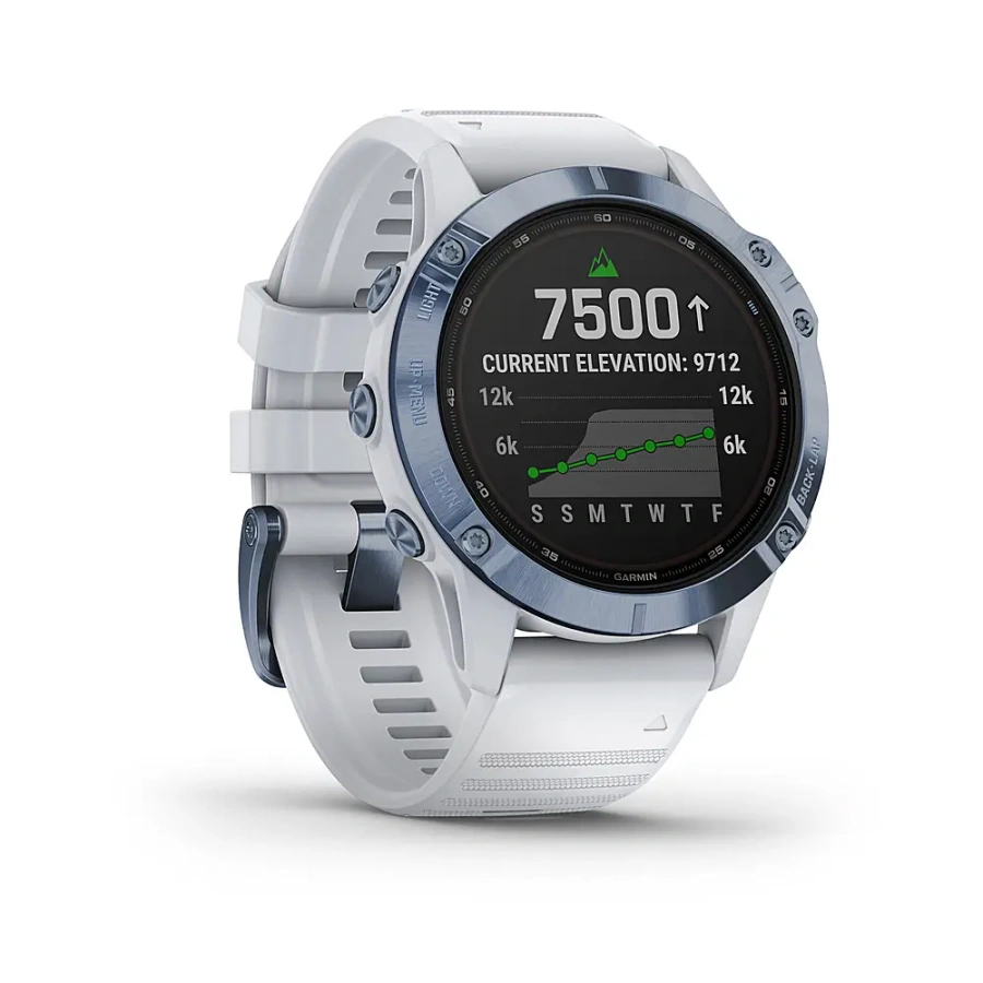 Смарт-годинник Garmin Fenix 6 Pro Solar Edition Mineral Blue with Whitestone Band (010-02410-19/18)