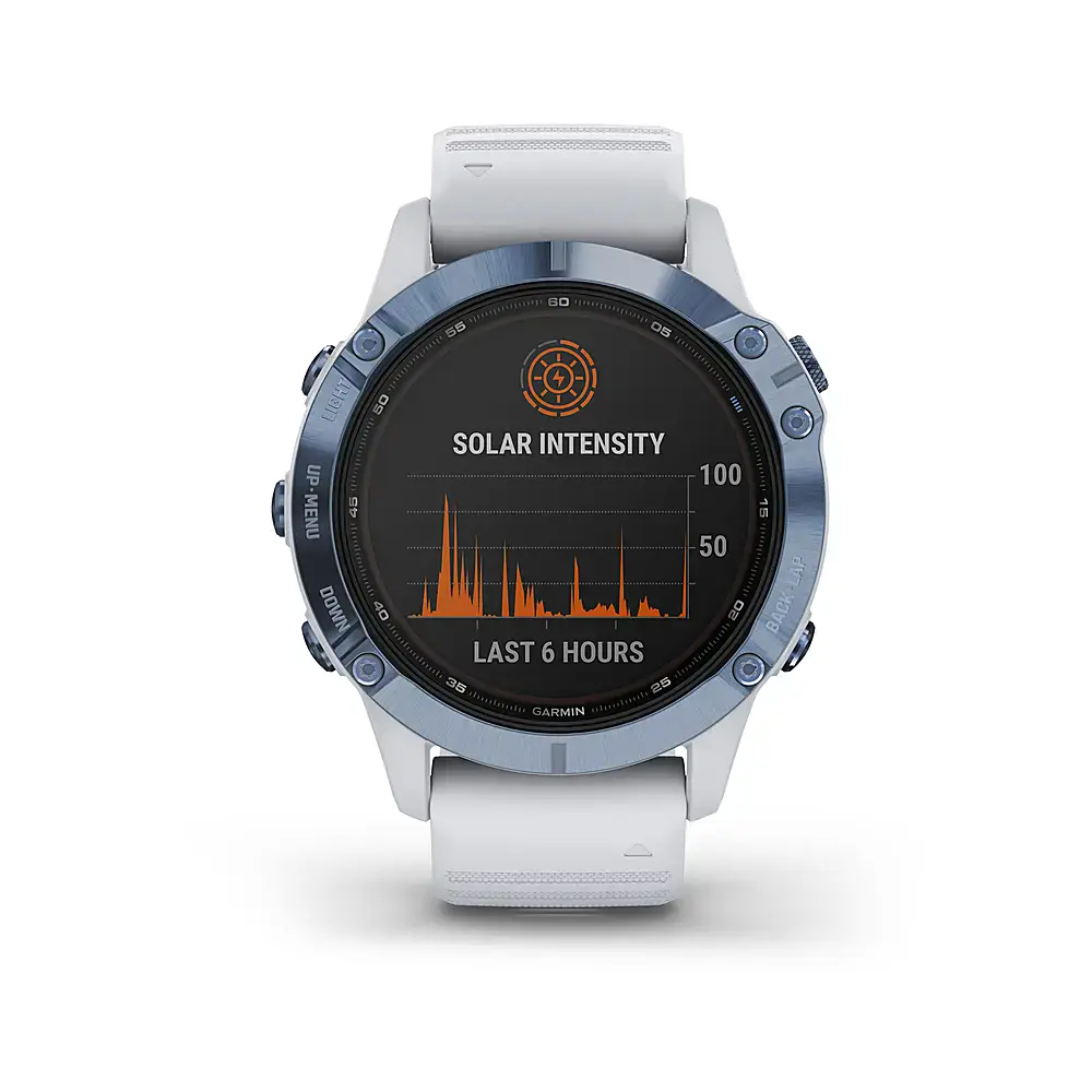 Смарт-часы Garmin Fenix 6 Pro Solar Edition Mineral Blue with Whitestone Band (010-02410-19/18)