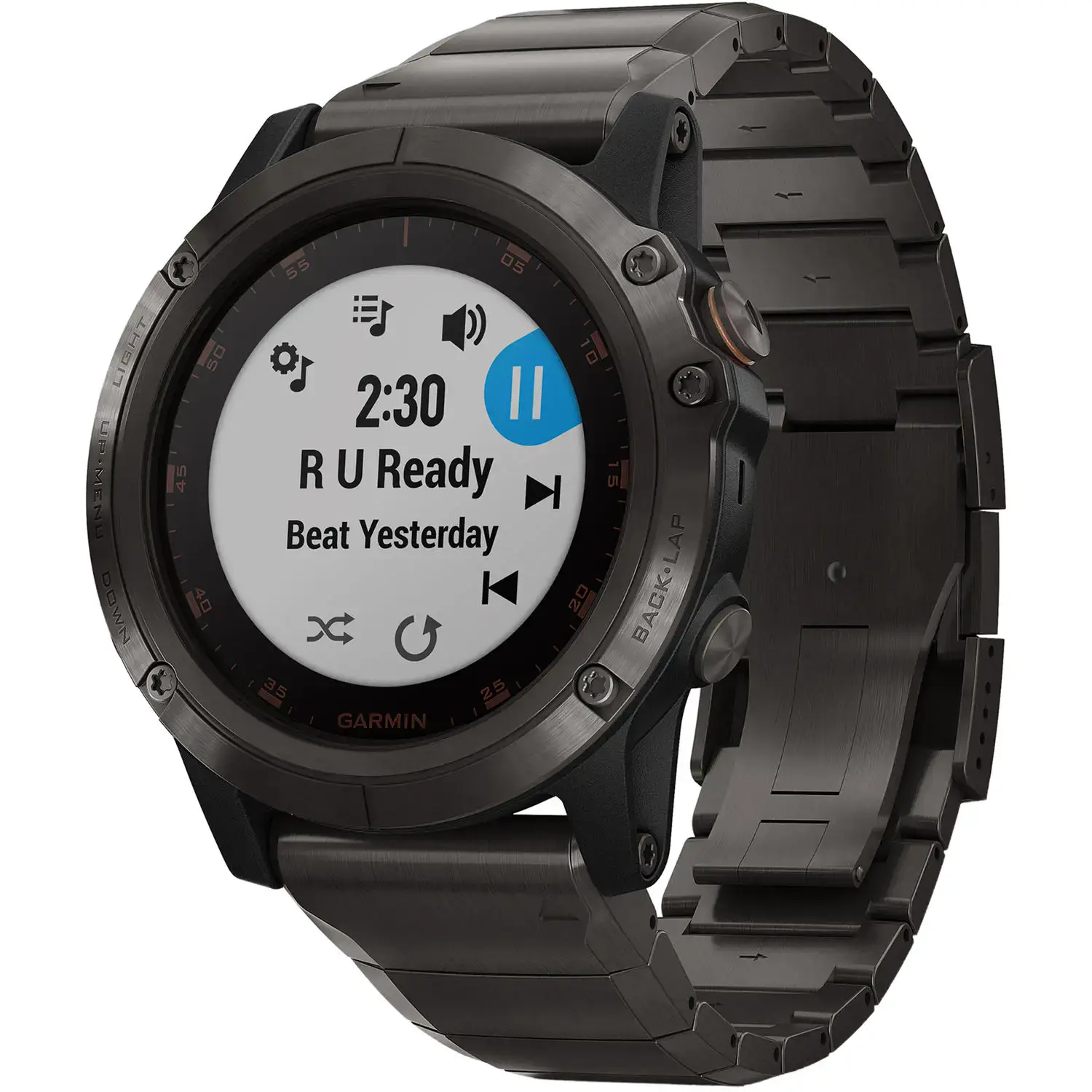 Смарт-часы Garmin Fenix 5X Plus Sapphire Carbon Gray DLC Titanium with DLC Titanium Band (010-01989-04)