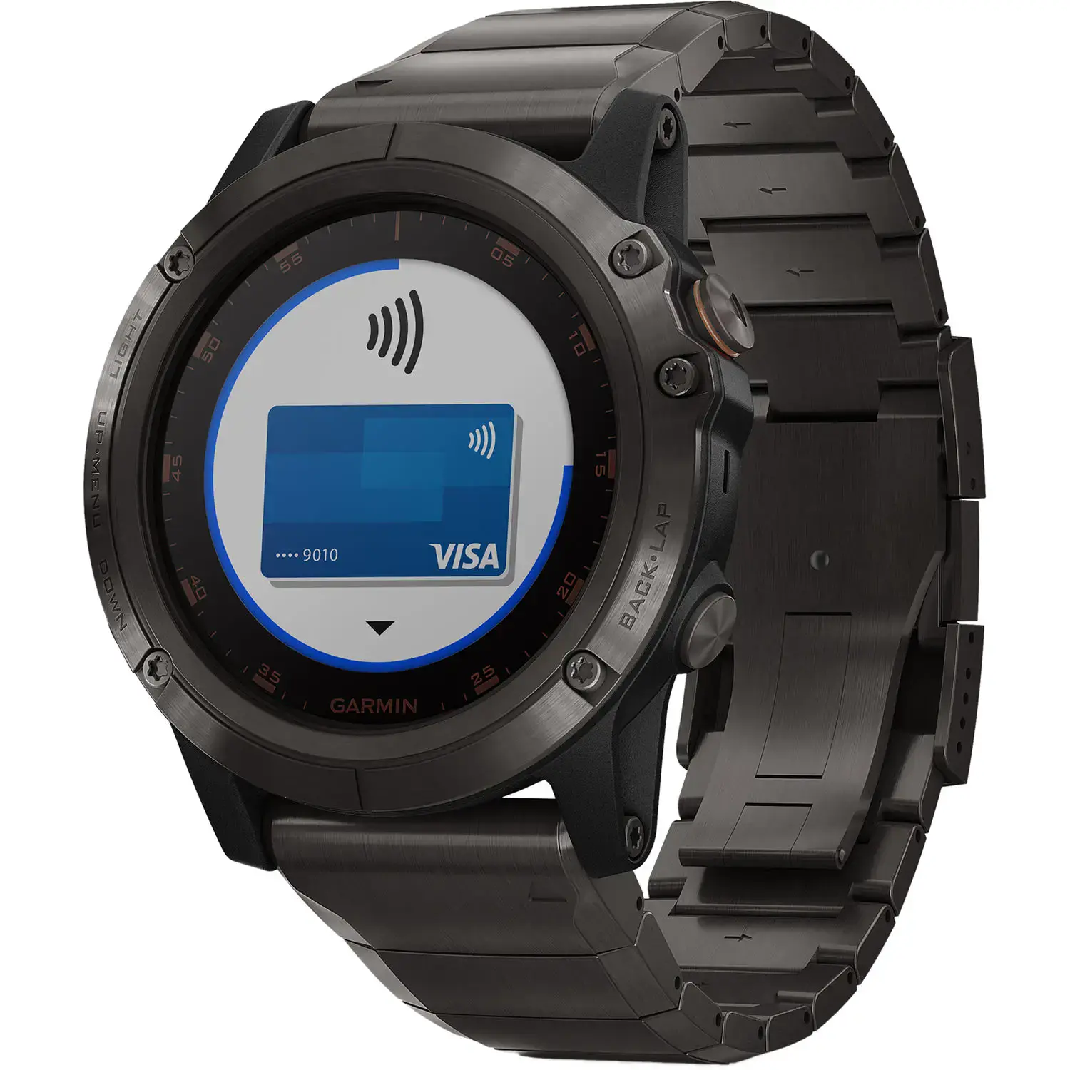 Смарт-часы Garmin Fenix 5X Plus Sapphire Carbon Gray DLC Titanium with DLC Titanium Band (010-01989-04)