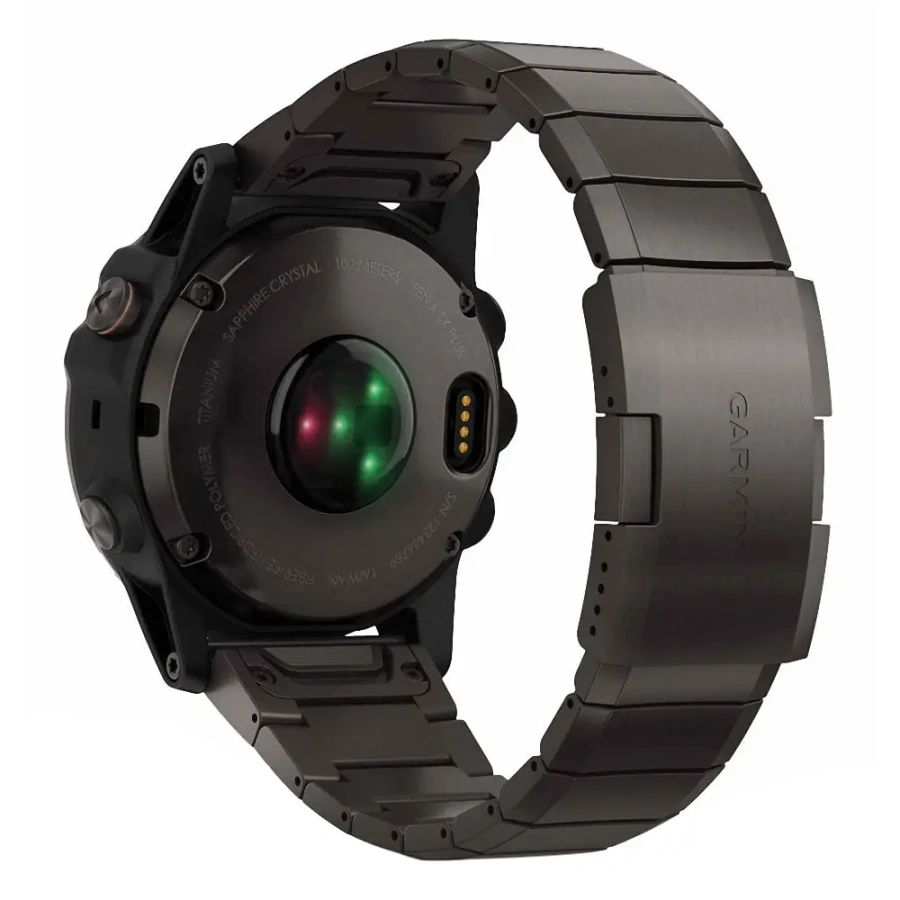 Смарт-годинник Garmin Fenix 5X Plus Sapphire Carbon Gray DLC Titanium with DLC Titanium Band (010-01989-04)