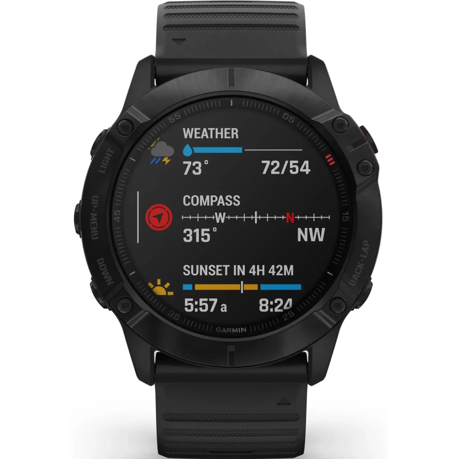 Смарт-годинник Garmin Fenix 6X Pro Black with Black Band (010-02157-01)