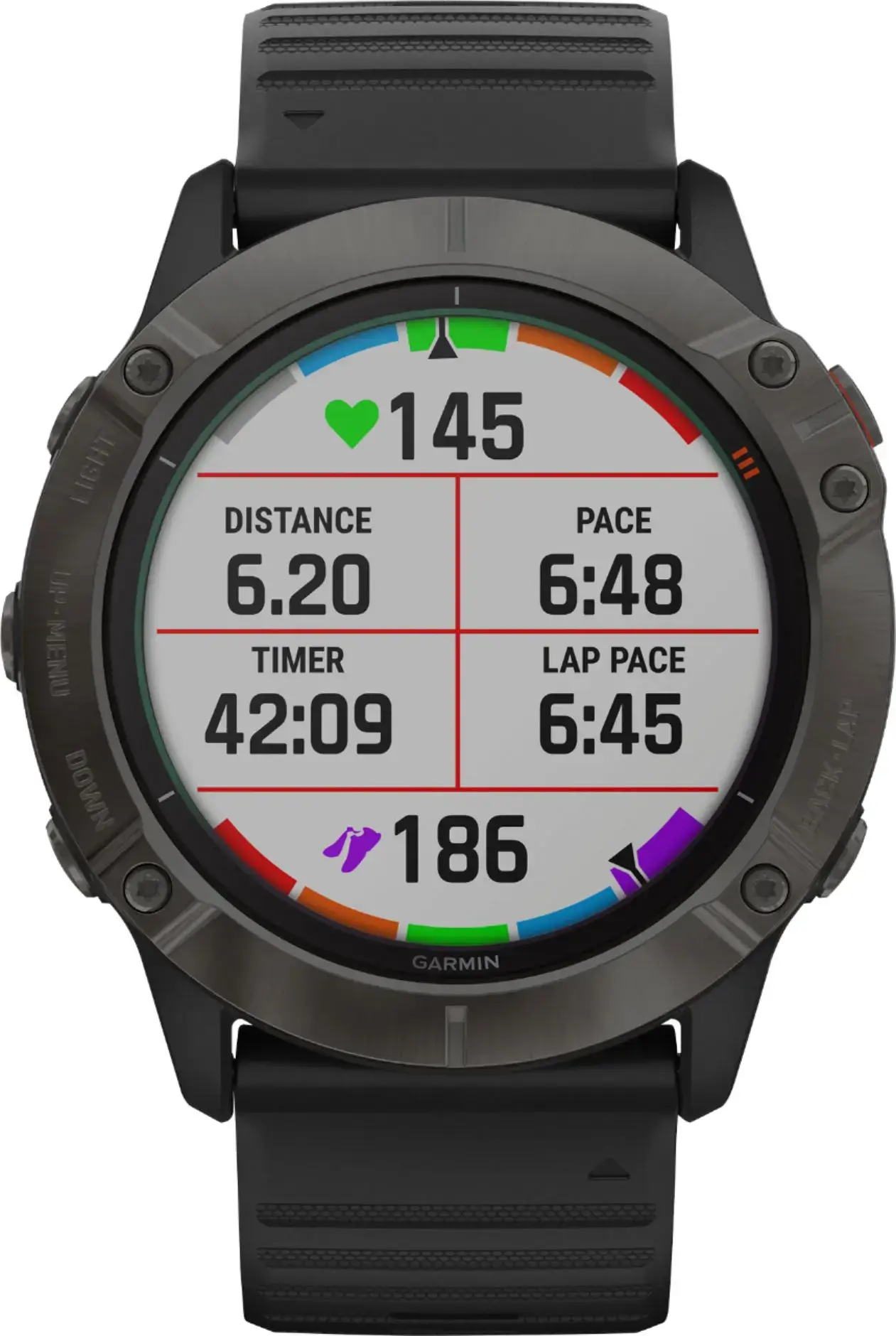 Смарт-годинник Garmin Fenix 6X Pro Solar Titanium Carbon Grey DLC with Black Band (010-02157-21)