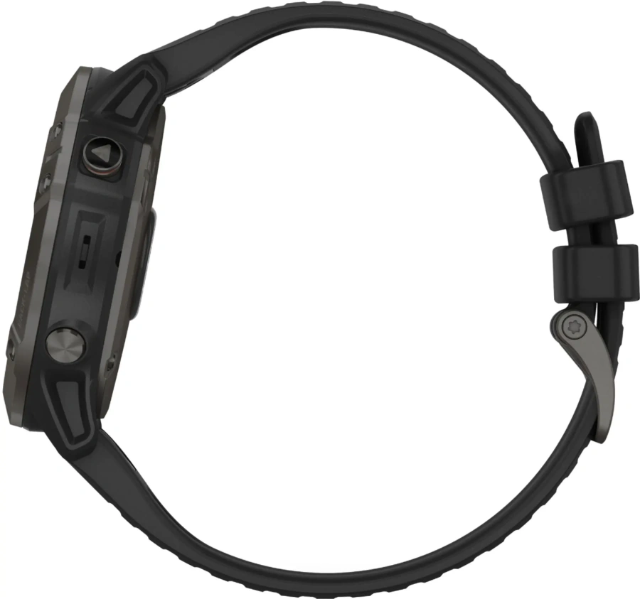 Смарт-годинник Garmin Fenix 6X Pro Solar Titanium Carbon Grey DLC with Black Band (010-02157-21)