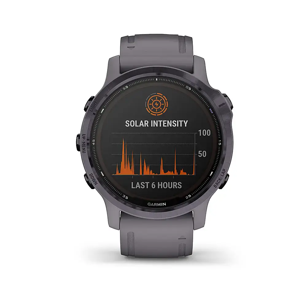 Смарт-годинник Garmin Fenix 6S Pro Solar Edition Amethyst Steel with Shale Gray Band (010-02409-15)